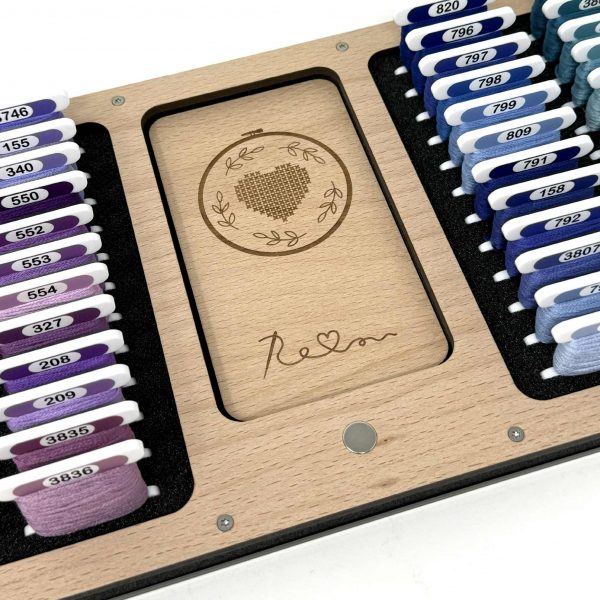 Pip&Chip Large Working Tray for Cross Stitch and Embroidery (holds x48 bobbins) - Image 2