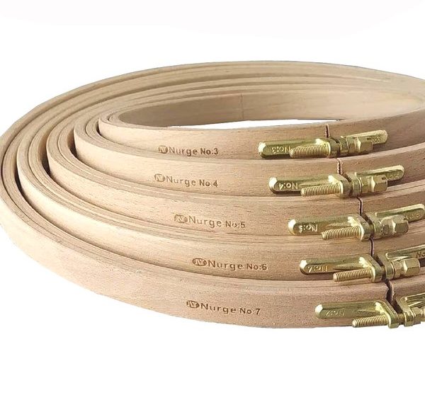 Nurge Beech Embroidery Hoops – Screwed Brass closure 16mm deep/190mm diameter