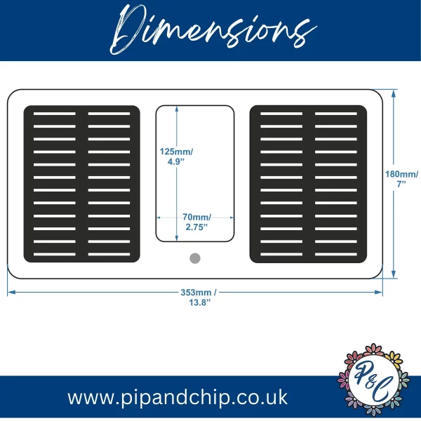 Pip&Chip Large Working Tray for Cross Stitch and Embroidery (holds x48 bobbins) - Image 3