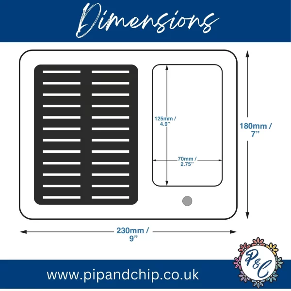 Pip&Chip Small Working Tray for Cross Stitch and Embroidery (holds x24 bobbins) - Image 2