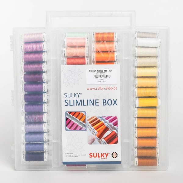 Sulky Cotton Petites 12wt Slimline Box - 104 Spools