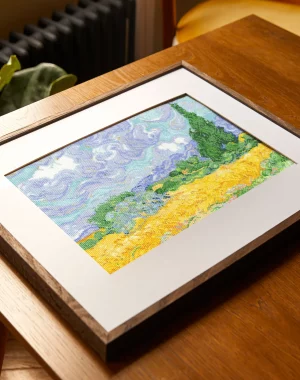 DMC A Wheatfield, with Cypresses by Van Gogh, National Gallery, Cross Stitch Kit
