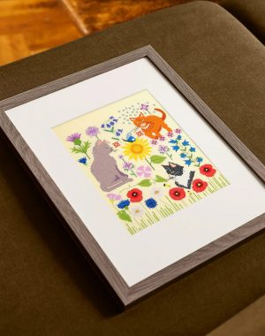 DMC Cats in the Fields by Marie-Dominique Procureur Cross Stitch Kit