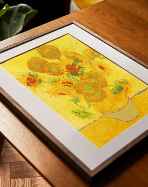 DMC Sunflowers by Van Gogh, National Gallery, Cross Stitch Kit