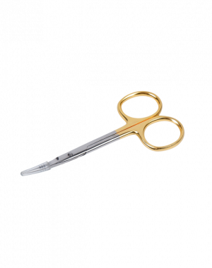 Gunold Scissors curved, 10 cm - gold-plated