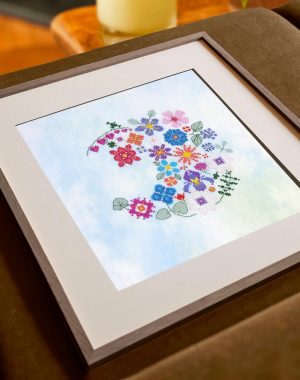 DMC Floral Moon by Marie-Dominique Procureur Cross Stitch Kit