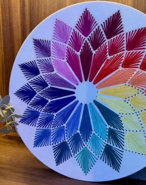 Pip&Chip Geometric Flower Acrylic Stitching Base - 25cm