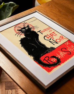 DMC Tour of the Black Cat by Theophile-Alexandre Steinlen, Cross Stitch Kit